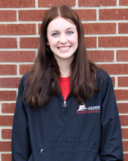 Senior Gilly Grigsby finished 15th in both the 100 Breaststroke (1:19.76) and 500 Freestyle (6:04.61). 